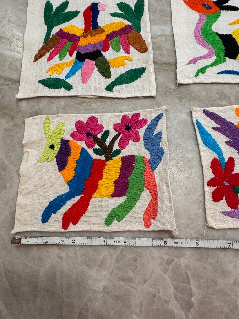 Unique Mexican motif cotton coaster - Picture 3 of 4